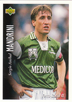 Sergio Anibal Mandrini Ferro Carril Oeste 1995 Upper Deck Futbol Argentina #120